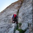 Ramón en el 7º cielo - Ramoón escalando en esta clásica vía de la Serra del Cadí