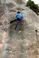 Escalada en Pe�a Rubia - El momento clave: Yeha, Victor se queda tras el lance y por fin encadena la v�a. Enhorabuena colega. El esfuerzo se ve recompensado; y esta vez retratado en el momento clave ;)