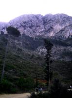 Cresta del Benicadell: Aproximación desde la casa forestal de la cara nord de la Cresta, en la Vall d\'Albaida, a los pies de la imponente Cresta de Benicadell. Escalada en Benicadell - Cresta del Benicadell: Aproximación desde la casa forestal de la cara nord de la Cresta, en la Vall d\'Albaida, a los pies de la imponente Cresta de Benicadell.