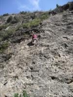 Escalada en Montanejos - sector iniciacion cocaina: Ac� teniu una foto mes detallada del sector Iniciaci�n, concretament de la via Cocaina
