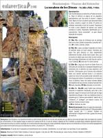 Escalada en Montanejos - Escalera de los Dioses: Croquis y rese�a de La escalaera de los Dioses, v�a restaurada en 2011 por Ram�n Cadal�s y Jaime Arviza.