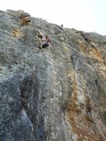 Escalada en Cova de la Petxina - Andaluc�a nos visita: Un saludo desde la roca... Volved cuando quer�is, que ha sido un placer.