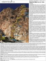 Escalada en Pe��n de Ifach - Croquis Espacio Libre: Rese�a de Jaime Arviza de la v�a Espacio Libre (6c/A2 310m.) en el Pe��n de Ifach.
