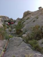 Escalada en Pe��n el Divino - Cuarto largo: 