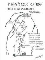 Escalada en Montanejos - Croquis de Manillar Catxo: Rese�a de la v�a Manillar Catxo, hecho a mano por Javi Nieto