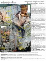 Escalada en Montanejos - Rese�a El r�o que nos lleva: Croquis de la v�a El r�o que nos lleva, con detalles de los largos 6 y 5 donde aparece Ram�n Cadal�s, uno de los aperturistas y equipadores, el d�a que le dio los �ltimos retoques al equipamiento de esta hermosa v�a.