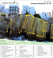 Sectores Peñíscola 2, 3 y 4: Escalada en Castillo de Peñíscola - Sectores Peñíscola 2, 3 y 4: