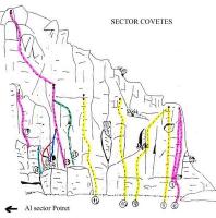 Croquis Covetes: Escalada en Castellet - Croquis Covetes: