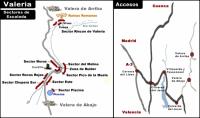 Escalada en Valeria - Hoz del r�o Gritos - Valeria (Accesos y sectores de escalada): 