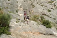 Escalada en Sierra de Toix - Martin escalando en far west: 