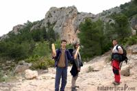 Escalada en Pe�a Rubia - Almorzamos primero?: De izquierda a derecha Merli, Solete y Camarasa con ganas de disfrutar de un buen d�a de escalada en Pe�a Rubia.