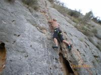 Escalada en Cova de la Petxina - all� vamos : primera escalada despu�s de hacer el curso de pm volveremos a por el sector este