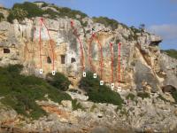 Sector Baix: Escalada en Cales Coves - Sector Baix: