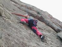 A la saca: Javier Escalada en La Mola de Montesa, sector Tormo Gros, cara Norte - A la saca: Javier