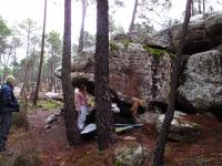 Escalada en Albarrac�n, sector Valle de la Madera - M�x exp 1: Stephen dandolo todo... pero no fu� suficiente...