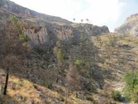 Escalada en Barranc de l\'Avern - Subsector: Los Grana�nos 2: Vista del subsector Los Grana�nos 2 de Patir�s m�s desde lo alto de una de las vias del subsector de Patir�s m�s Los Grana�nos 1.