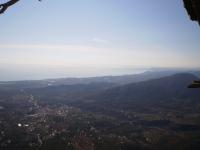 vista al sur: Escalada en Puig Campana, sector Central - vista al sur:
