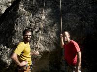 Escalada en Valeria - Hoz del r�o Gritos - Enlavertical en Valeria: Toto y Nono disfrutando del fin de semana en Valeria