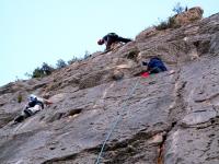 Momento foto: Lluïso, Pau y Edu hacen un trio... fotográfico Escalada en Jérica - Momento foto: Lluïso, Pau y Edu hacen un trio... fotográfico