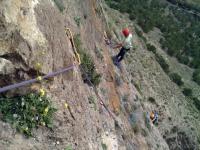 Sombra Lunar: vía Sombra Lunar desde la R3 de la vía Derecha del Espolón Escalada en Pared Negra - Sombra Lunar: vía Sombra Lunar desde la R3 de la vía Derecha del Espolón