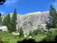 Bozuelo Este (pared trasera): Escalada en Balneario de Panticosa - Bozuelo Este (pared trasera):