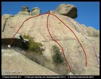 Placa del Tejo (central): Escalada en Valdemanco - Placa del Tejo (central):