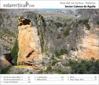 Escalada en Valeria - Hoz del r�o Gritos - Sector Cabeza de �guila: 