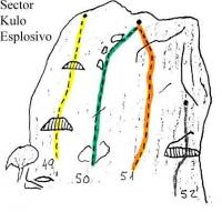 Croquis Kulo: Escalada en Castellet - Croquis Kulo: