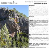 Escalada en Montanejos - Croquis Fritz the Cat: Rese�a de la v�a clasica Fritz the Cat 6b en Montanejos