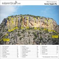 Escalada en La Marxuquera, sector 2� pis - Croquis sector Seg�n Pis: 
