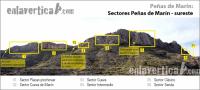 Croquis sectores Peñas de Marín SE: Reseña de los sectores sureste de Peñas de Marín Escalada en Peñas de Marín - Croquis sectores Peñas de Marín SE: Reseña de los sectores sureste de Peñas de Marín