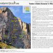 Croquis vÃ­a Trenker - Bonita, sencilla y corta vÃ­a en un maravilloso entorno alpino, la Primera Torre de Sella.
