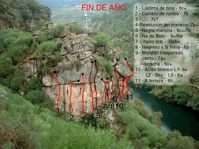 Topo de vías no Cañón do Sil