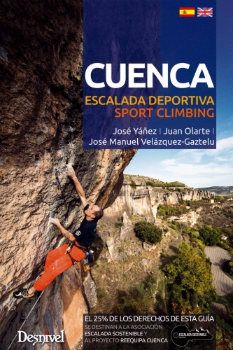 Cuenca, Escalada deportiva - Guía muy detallada con croquis sobre fotografías a color.